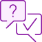 question mark and check mark icon