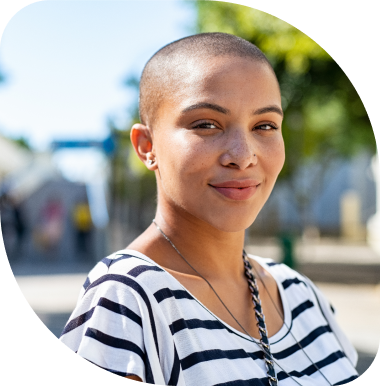 woman smiling at the camera